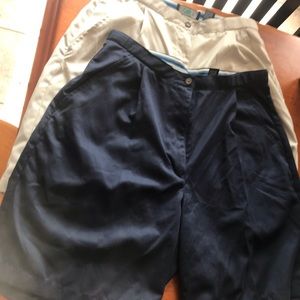 Golf shorts. Navy and khaki